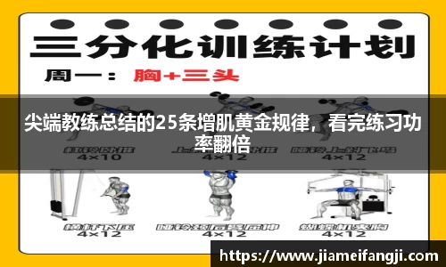 尖端教练总结的25条增肌黄金规律，看完练习功率翻倍